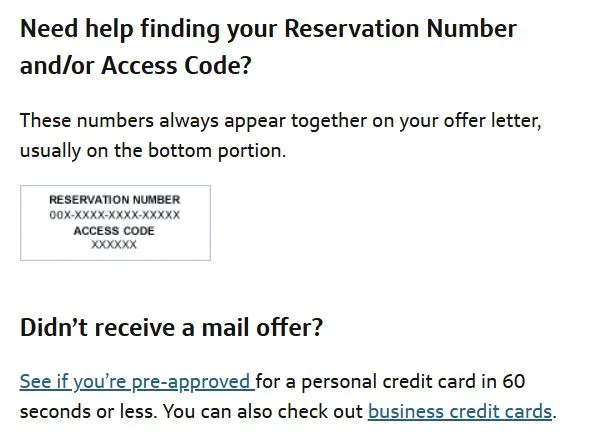 cannot Find my Reservation Number and Access Code